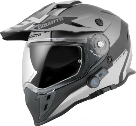 Casti - Casca Bogotto H331 BT Tour EVO Bluetooth Enduro Gri Mat