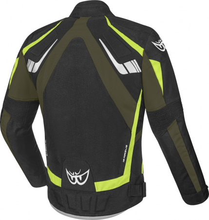 Geaca moto textil Berik Radic, Negru-Verde [1]