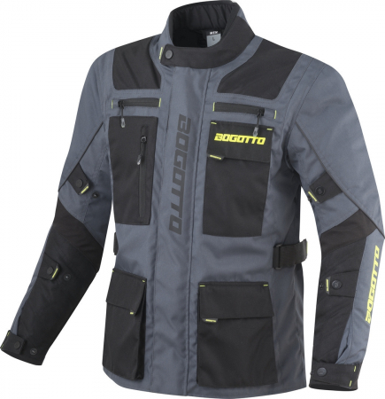 Echipamente Moto - Geaca moto textil impermeabila Bogotto Covelo Gri-Galben