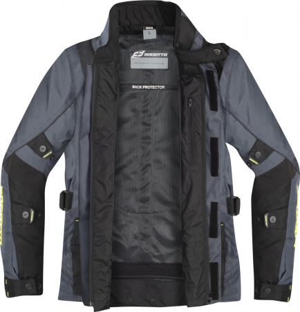 Geaca moto textil impermeabila Bogotto Covelo Gri-Galben [1]