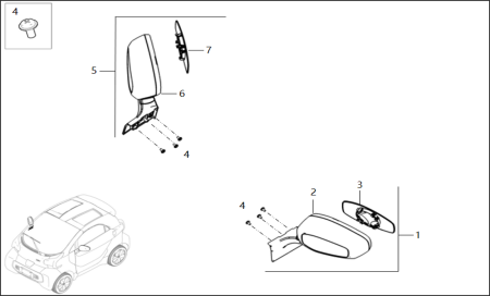Autovehicule electrice si Piese de schimb - GEAM OGLINDA STANGA/DREAPTA XEV YOYO