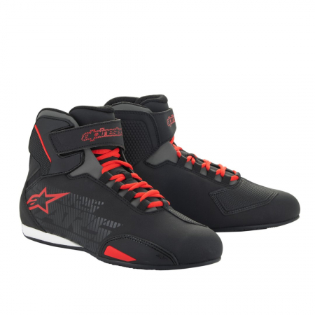 Echipamente Moto - Ghete moto Alpinestars Sektor, Negru-Rosu