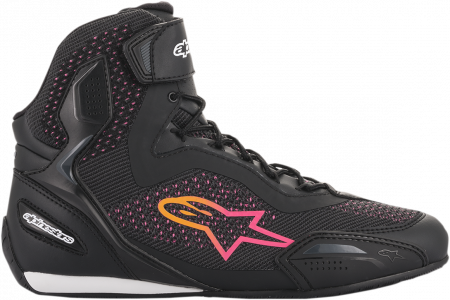 Ghete Moto Alpinestars Stella Faster-3 Rideknit Negru-Roz-Galben [1]