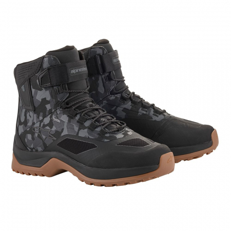 Echipamente Moto - Ghete moto impermeabile Alpinestars CR-6 Drystar, Negru-Gri-Camo 40,5