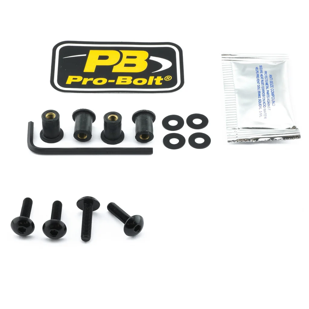 Parbriz - Kit Suruburi Parbriz Pro Bolt 4, Negru