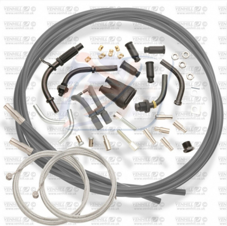 Piese Moto - Kit universal de acceleratie Venhill U01-4-150-BK(CL) 1.35MM 4 TIMPI