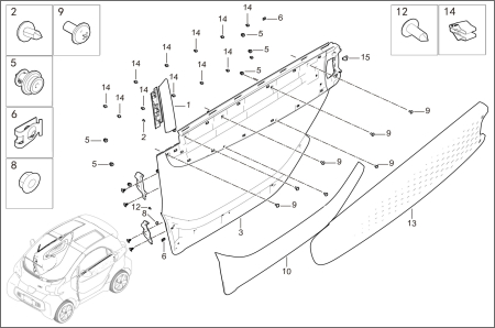 Autovehicule electrice si Piese de schimb - PANOU EXTERIOR SUPERIOR USA  XEV YOYO