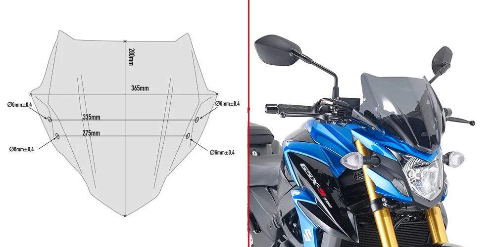 Piese Moto - Parbriz GXS-750 moto Black