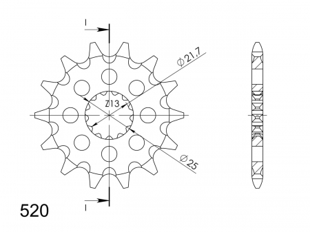 Piese Moto - Pinion Fata CST-565:15 15T 520