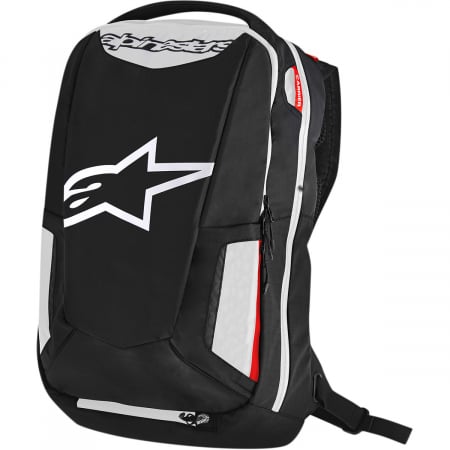 Genti si Bagaje - Rucsac moto ALPINESTARS CITY HUNTER, Negru/Alb/Rosu