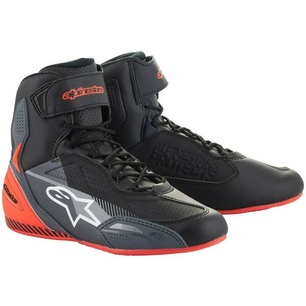 Ghete Moto Alpinestars Faster-3 Negru/Gri/Rosu, 41