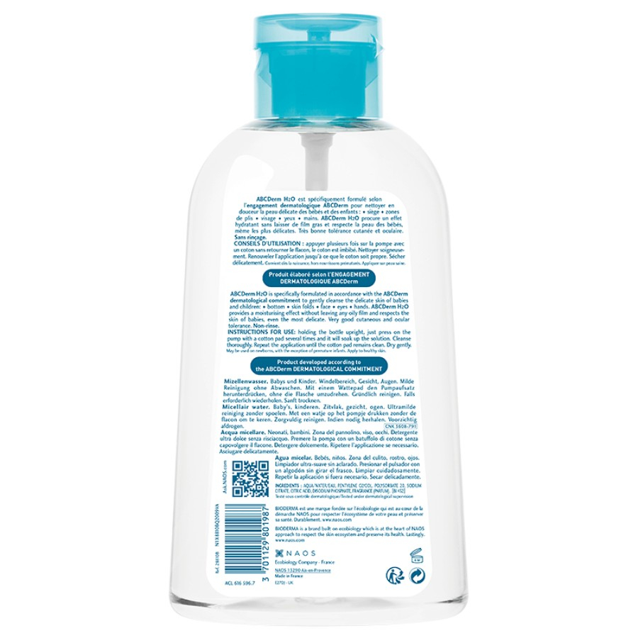 Apa micelara ABCDerm H2O, 1000 ml, Bioderma [2]