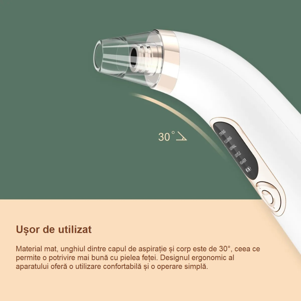 Aparat Electric Profesional pentru Puncte Negre și Acnee - 4 Capete + 4 Ace Extractoare [4]