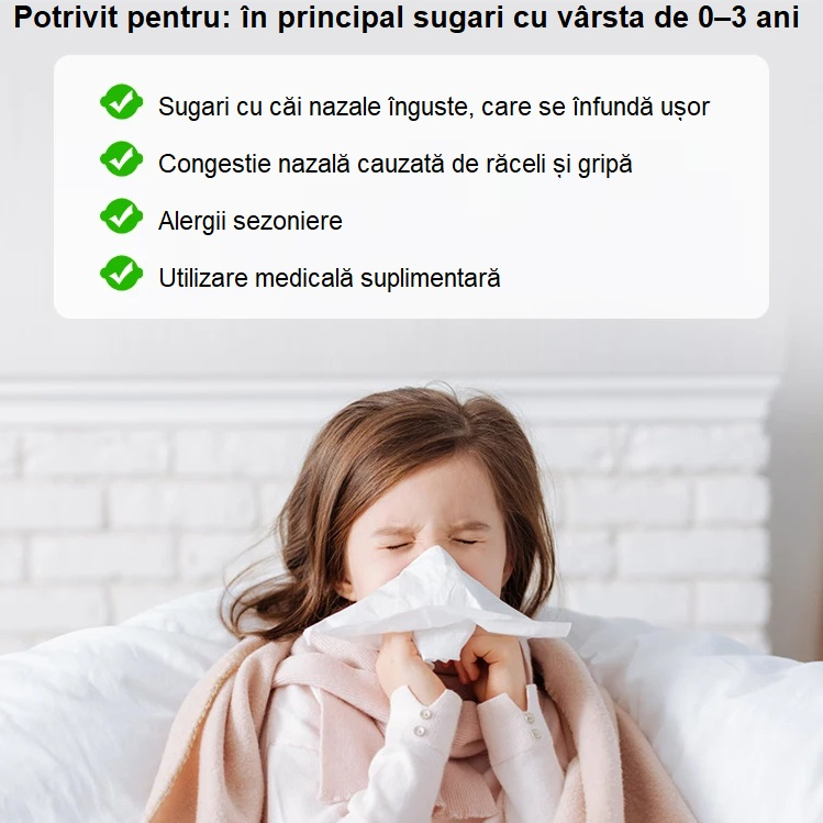 Aspirator nazal electric pentru bebeluși - 5 trepte, lumină colorată, muzică + 3 capete din silicon [5]