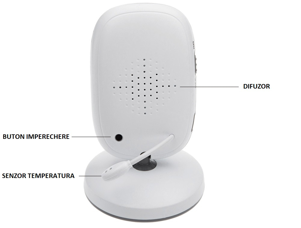 Baby Monitor VB603 Audio – Video, Wireless, Ecran 3.2 Inch LCD, Night Vision, Senzor Temperatura, Talk-back, Cantece de Leagan [12]