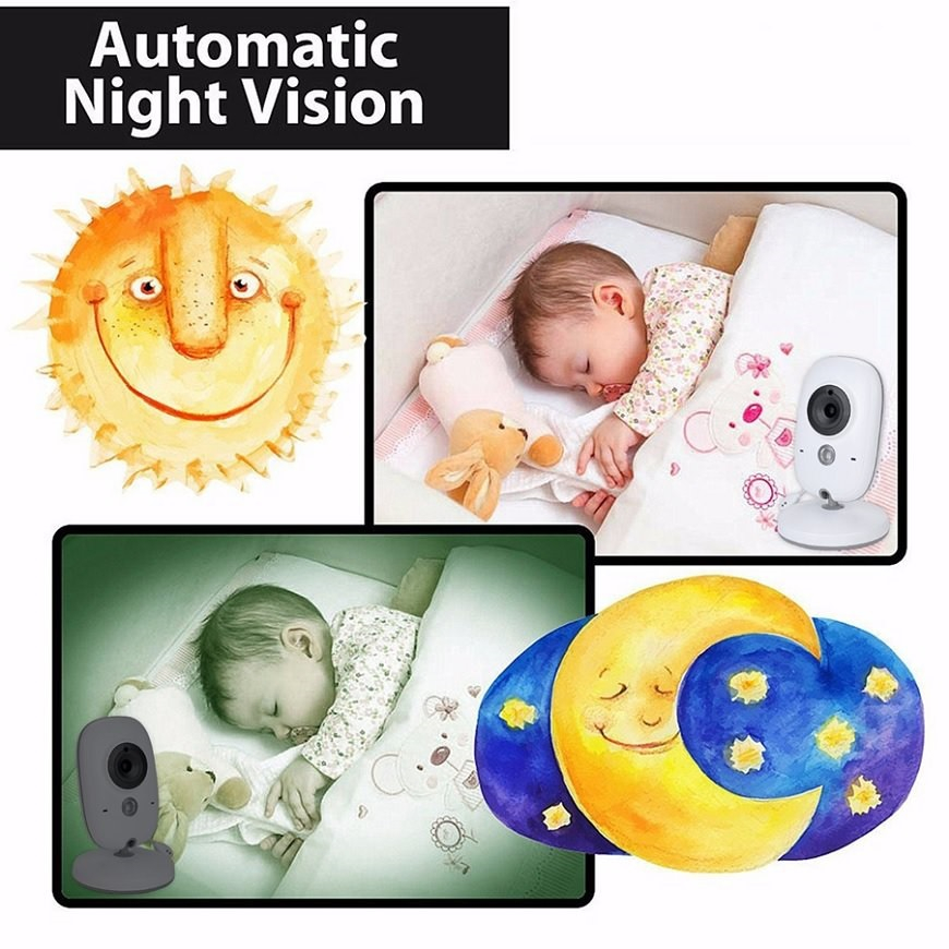 Baby Monitor VB603 Audio – Video, Wireless, Ecran 3.2 Inch LCD, Night Vision, Senzor Temperatura, Talk-back, Cantece de Leagan [9]