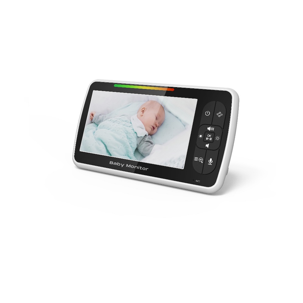 Baby Monitor SM650- Sistem de Monitorizare Video si Audio Pentru Bebelusi, Ecran HD 5 inch LCD, Rotire 355°, Mod Nocturn, VOX, Rotire Orizontala/Verticala, Temperatura, Cantece de Leagan [2]