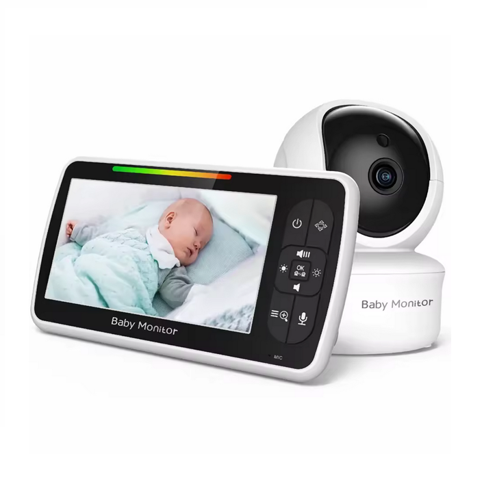 Baby Monitor SM650- Sistem de Monitorizare Video si Audio Pentru Bebelusi, Ecran HD 5 inch LCD, Rotire 355°, Mod Nocturn, VOX, Rotire Orizontala/Verticala, Temperatura, Cantece de Leagan [1]