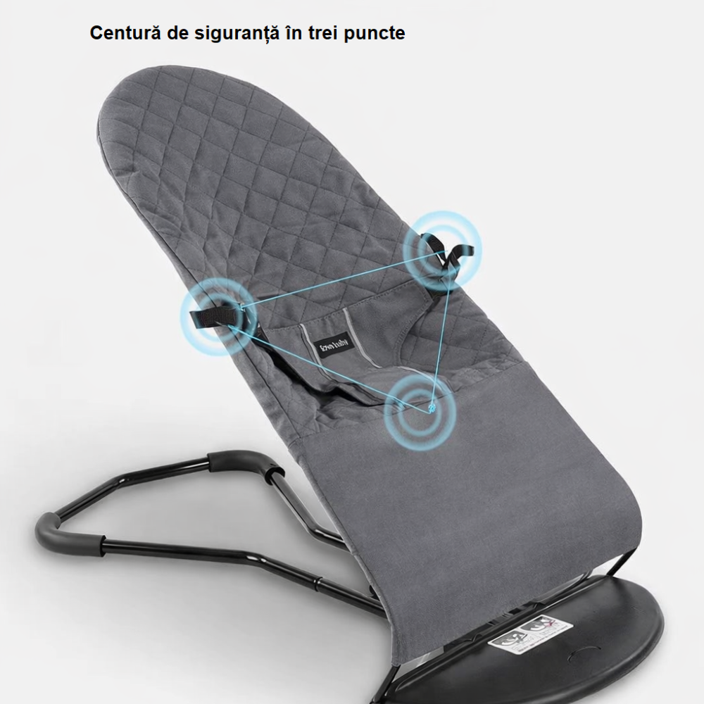 Balansoar ergonomic pentru bebeluși cu balansare natural, 4 pozitii, centura in 3 puncte [4]