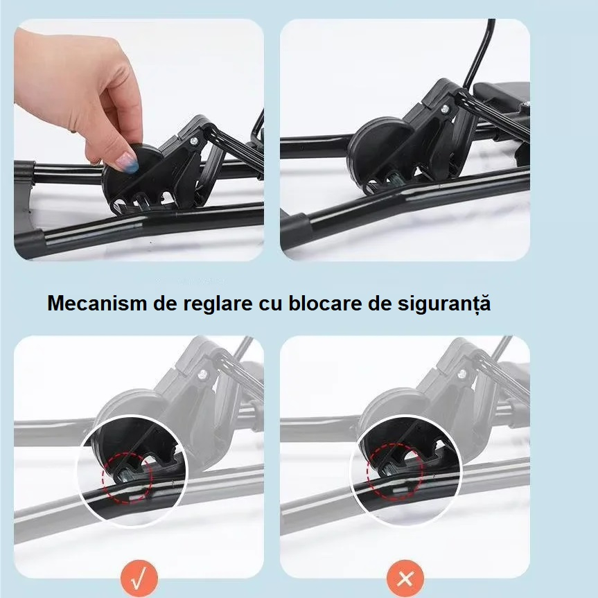Balansoar ergonomic pentru bebeluși cu balansare natural, 4 pozitii, centura in 3 puncte [10]