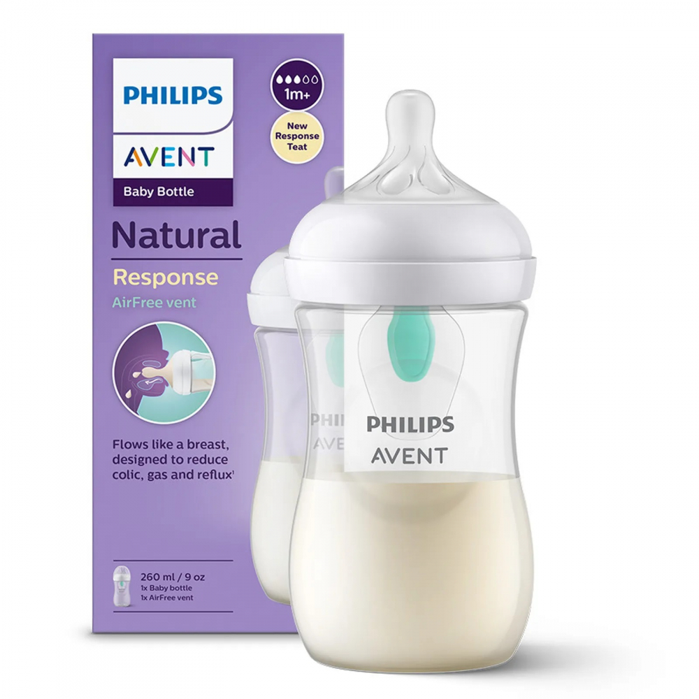 Biberon anticolici Natural Response, 1 luna+, 260 ml, SCY673/01, Philips Avent [1]