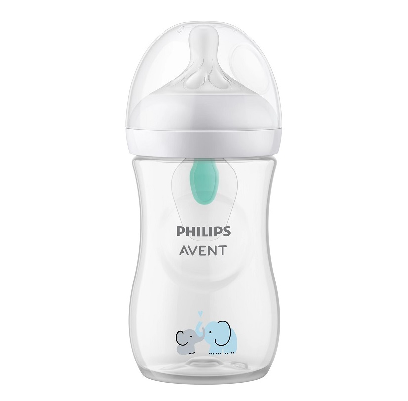 Biberon cu dispozitiv anticolici Natural Response, 1 luna+, 260 ml, SCY673/81, Elefant Philips Avent [1]