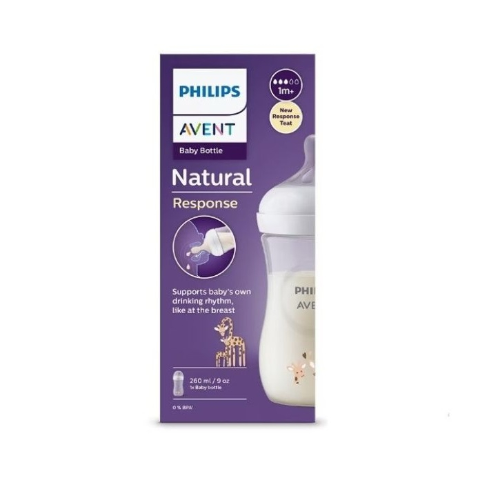 Biberon Natural Response, +1 luna, 260 ml, Girafe, SCY903/66, Philips Avent [2]