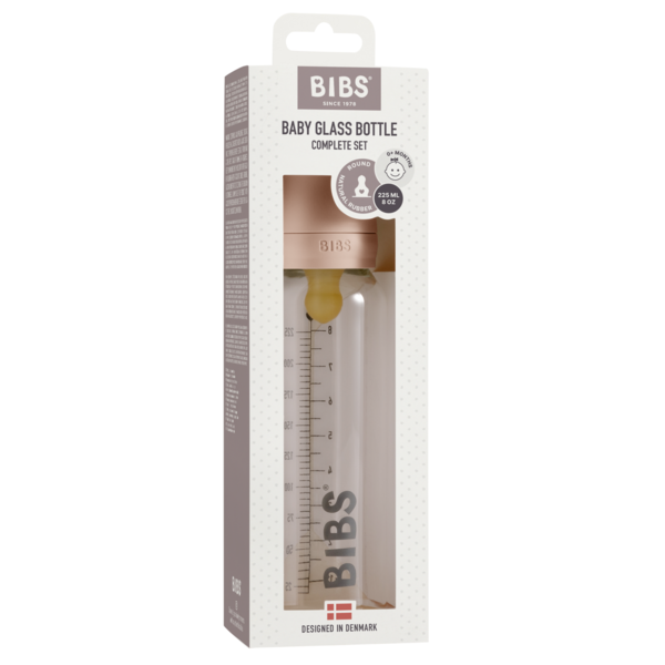 BIBS - Set complet biberon din sticla anticolici, 225 ml, Blush [2]