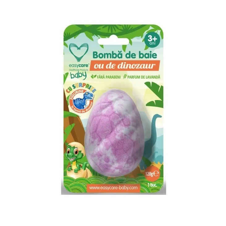 Bomba de baie EASYCARE BABY ou de dinozaur cu supriza parfum de lavanda 120g [1]