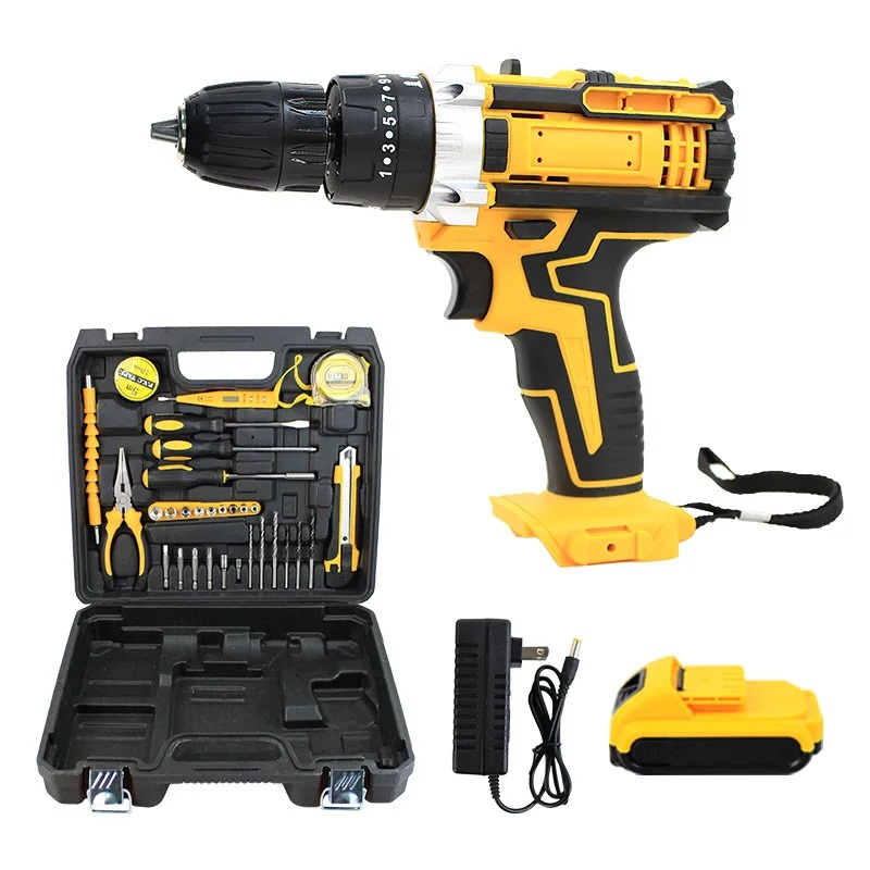 Bormasina Electrica cu Acumulator 21V + Set Profesional de Scule - 2 Baterii Incluse [6]