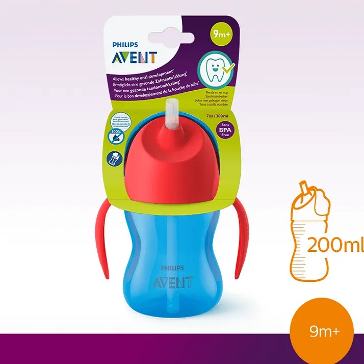 Cana cu pai, +9 luni, 200 ml, Albastru, SCF796/01, Philips Avent [2]