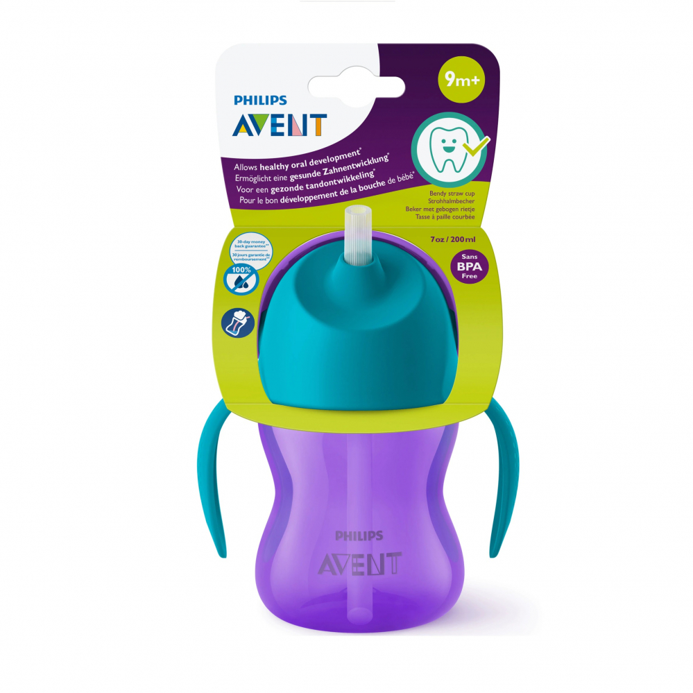 Cana cu pai, +9 luni, 200 ml, Mov, SCF796/02 Philips-Avent [1]