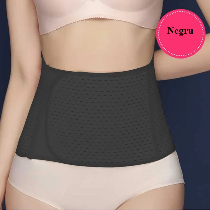 Centura abdominala postnatala, respirabila, ajustabila, Negru, Marime M [1]