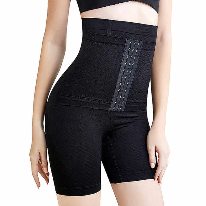 Colanti scurti modelatori cu centura abdominala postnatala integrate, Negru XS/S [1]
