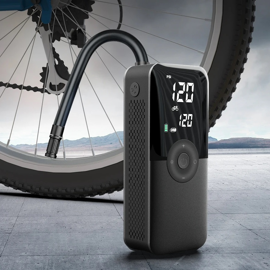 Compresor Auto Portabil multifunctional 150 PSI - Cu Baterie 5200 mAh, Iluminare LED și Ecran Digital [11]