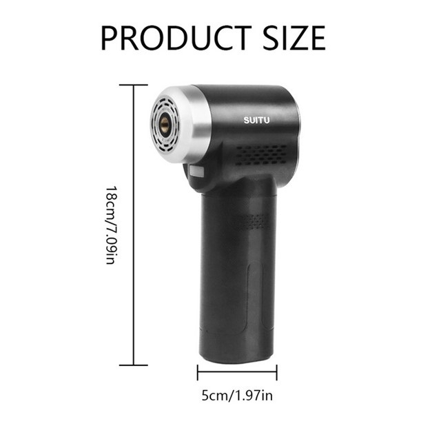 Compresor auto cu baterie portabil tip pistol 150 PSI – Pompa de aer digitala multifunctionala [8]