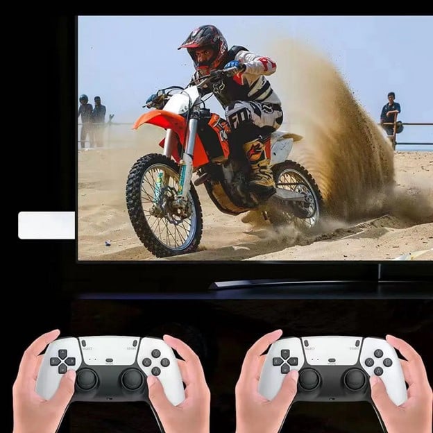 Consola jocuri video pe televizor, 4K Ultra HD, 2 controler wireless, 20.000 de Jocuri Video clasice [8]