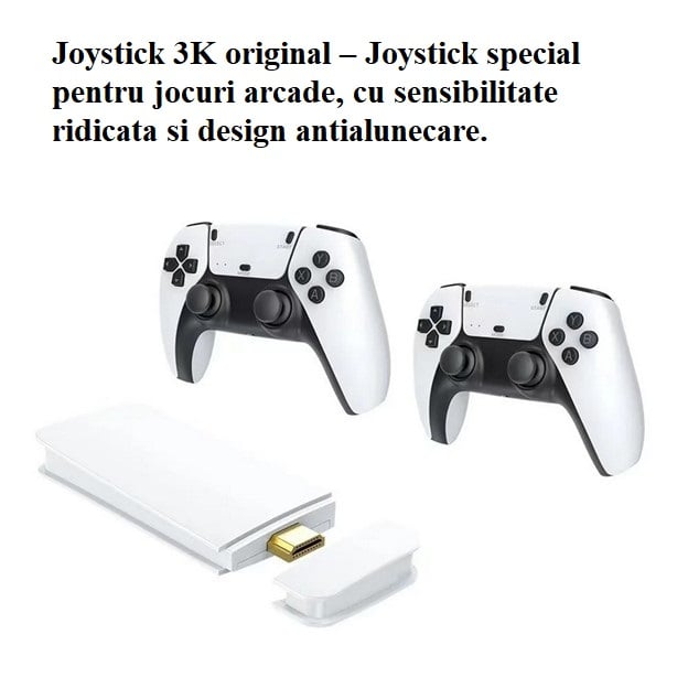 Consola jocuri video pe televizor, 4K Ultra HD, 2 controler wireless, 20.000 de Jocuri Video clasice [6]