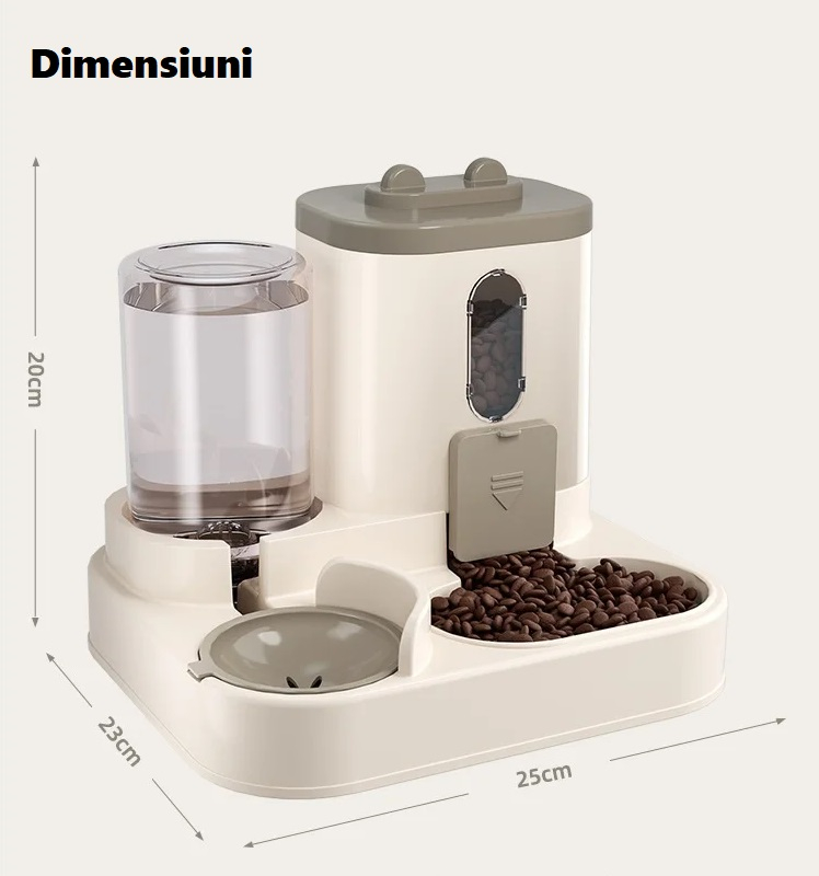 Dispenser 2-in-1 automat pentru hrana si apa - realimentare automata, pisici si caini [4]