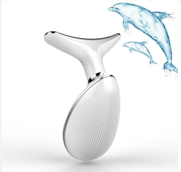 Dispozitiv de Masaj si Lifting Facial cu Terapie LED 7 Culori si incalzire, Alb [2]