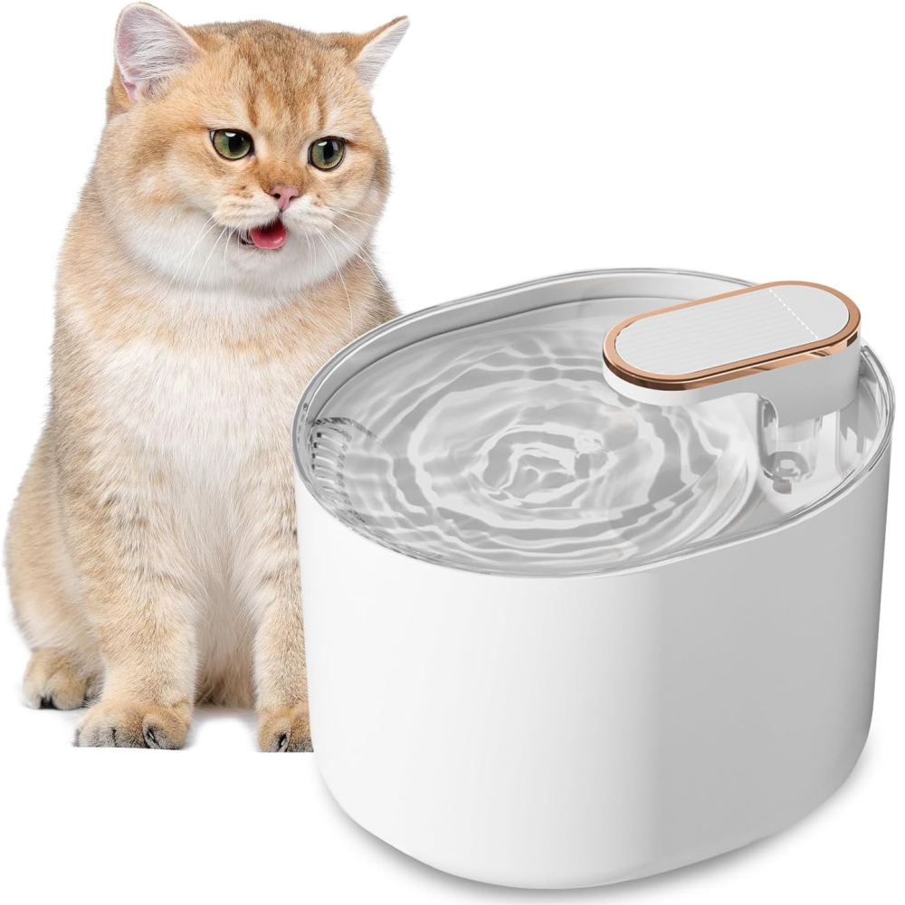 Fantana de apa pentru pisici si caini - pompa silentioasa, filtru carbon, capacitate 3 L, USB, Alb [1]