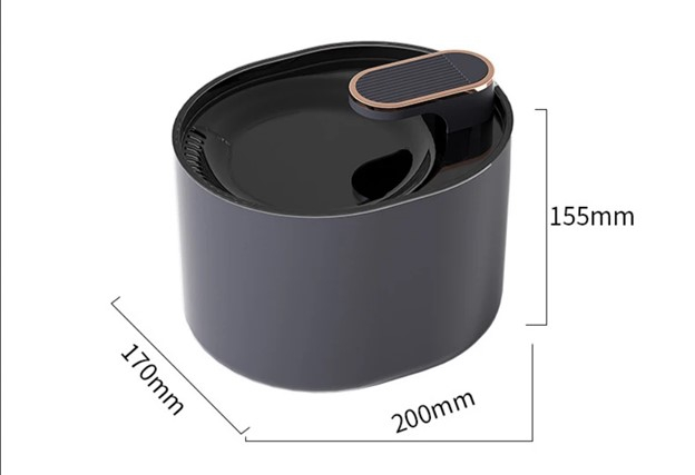 Fantana de apa pentru pisici si caini - pompa silentioasa, filtru carbon, capacitate 3 L, USB, Negru [6]