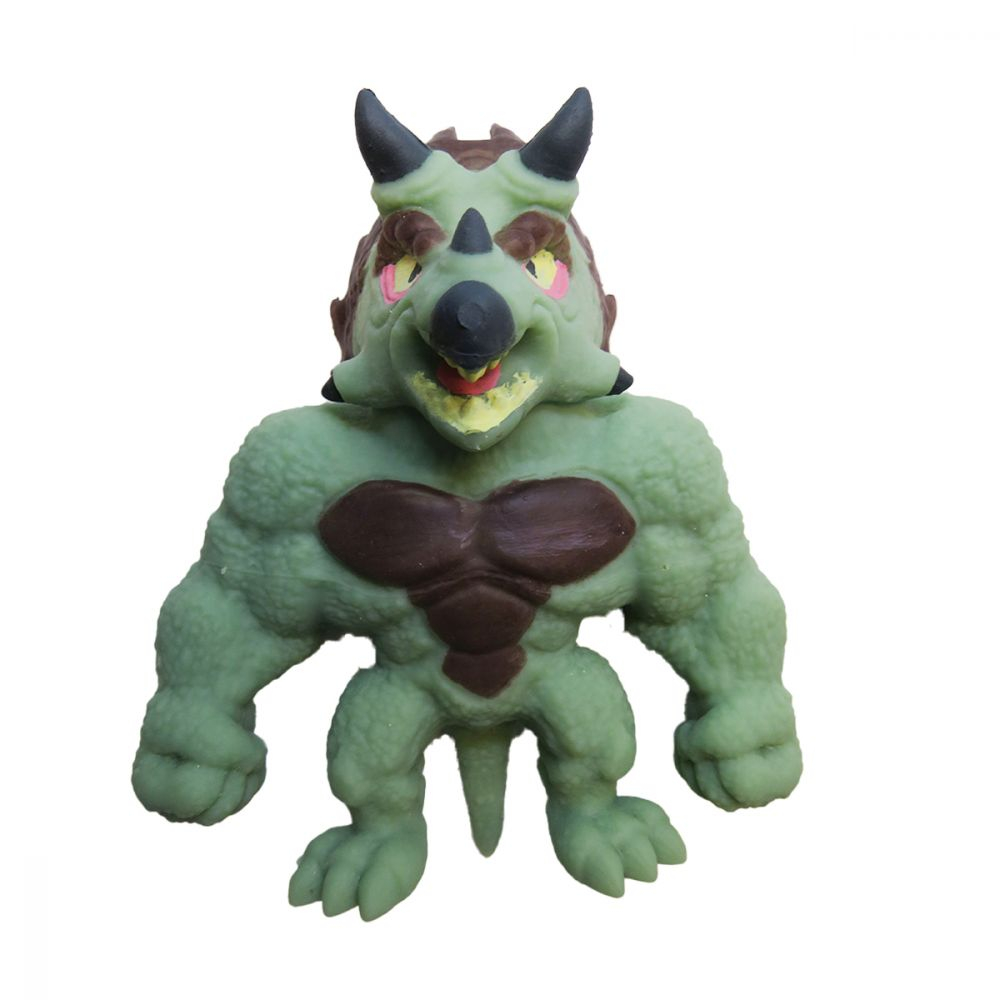 Figurina Monster Flex Dino, Monstrulet care se intinde, Tricerox [2]