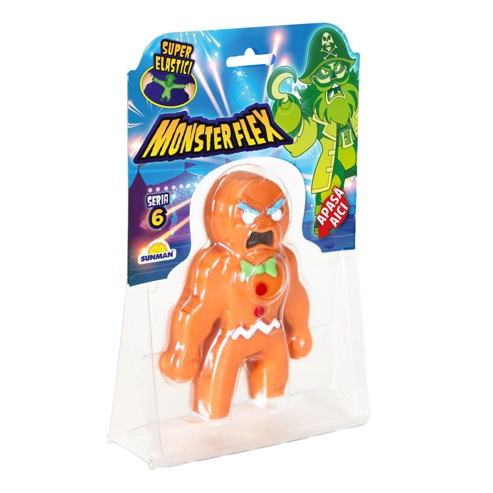 Figurina Monster Flex, Monstrulet care se intinde, S6, Gingermonster [5]
