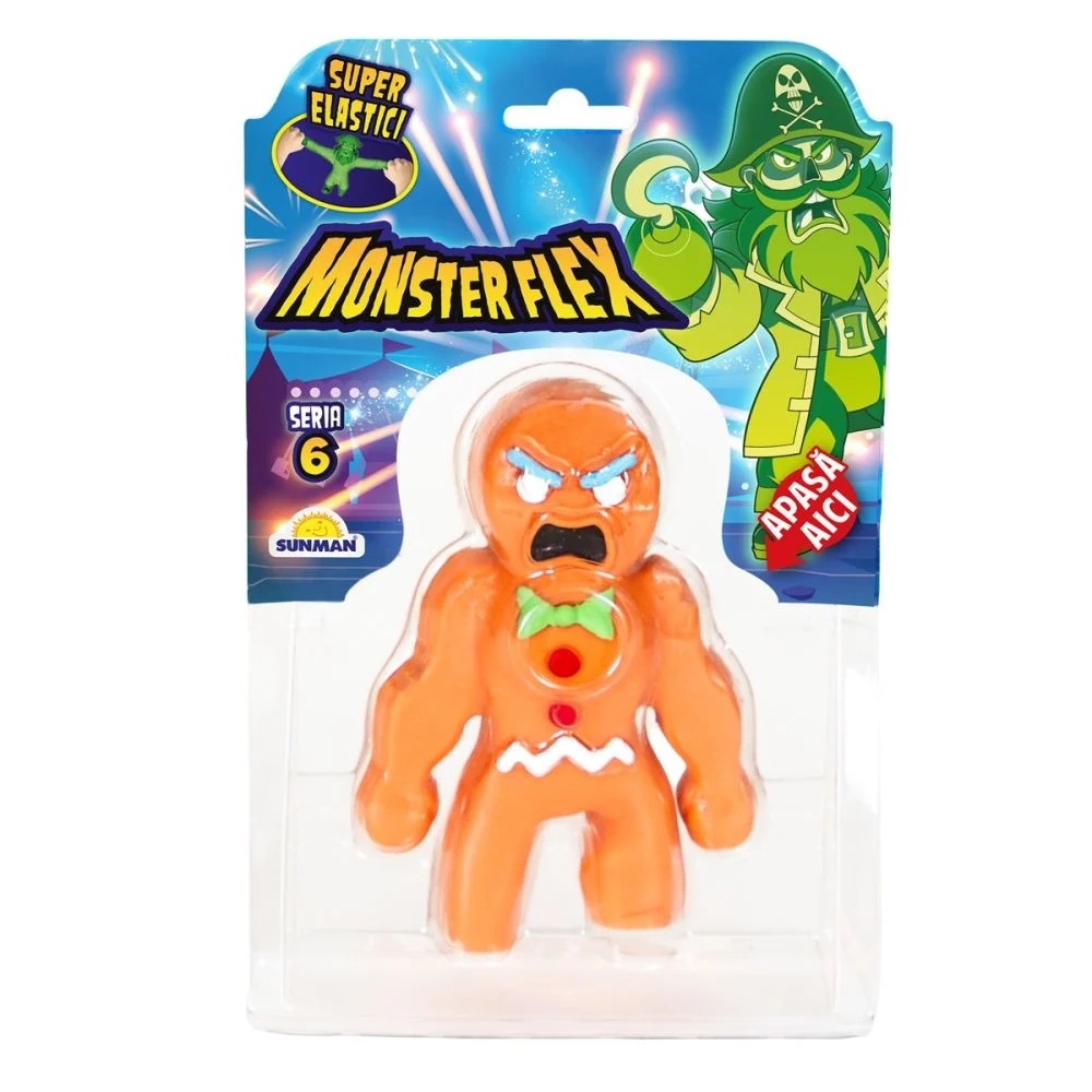 Figurina Monster Flex, Monstrulet care se intinde, S6, Gingermonster [1]