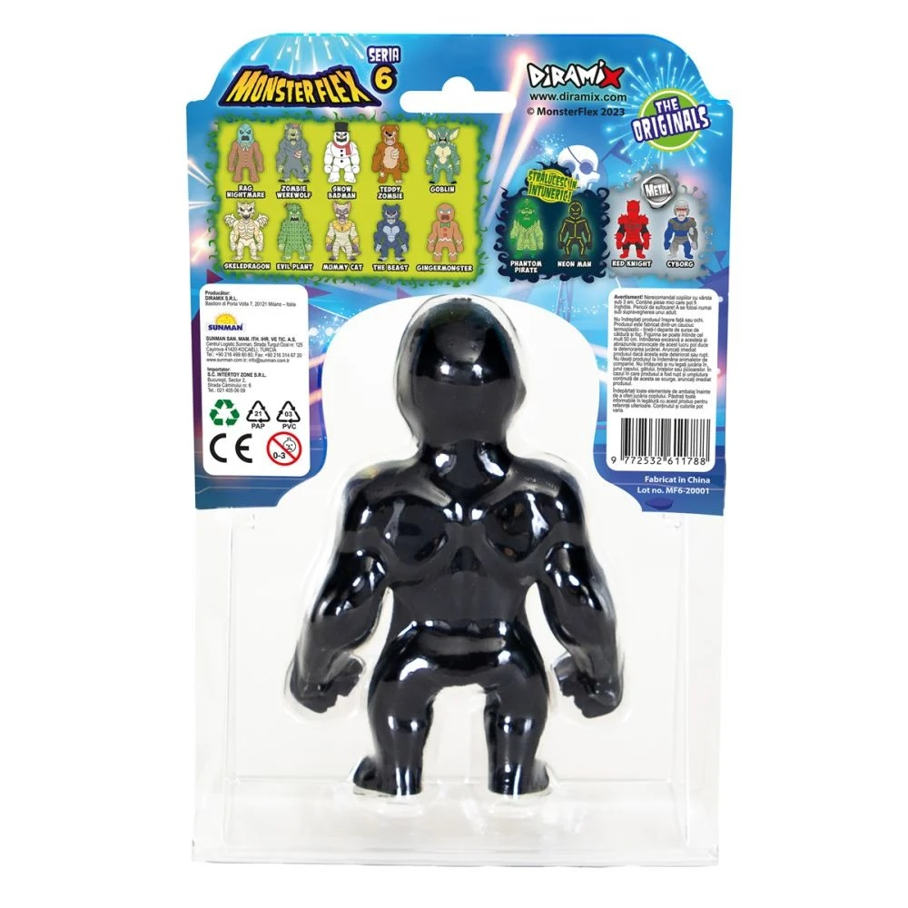 Figurina Monster Flex, Monstrulet care se intinde, S6, Neon Man [4]
