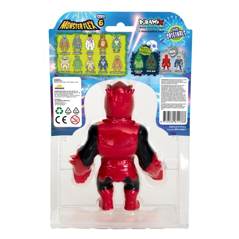 Figurina Monster Flex, Monstrulet care se intinde, S6, Red Knight [4]