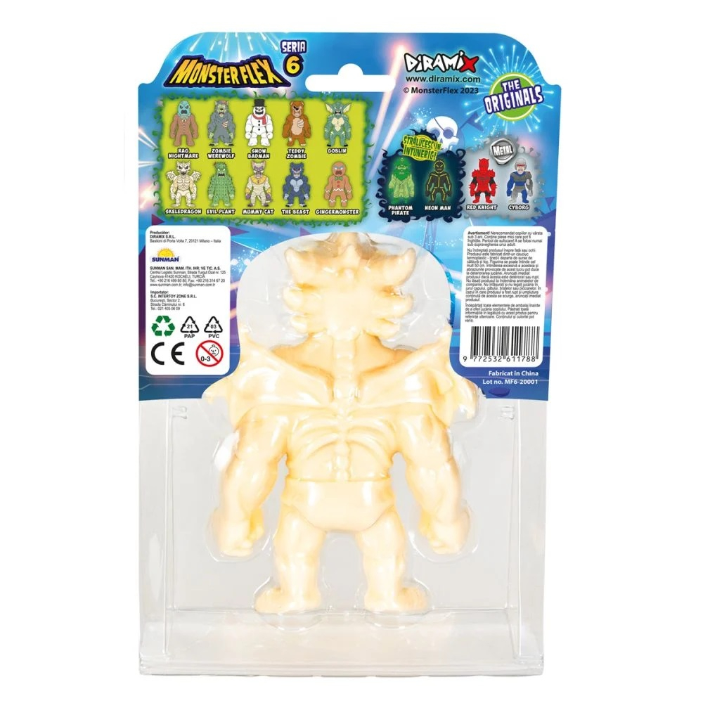 Figurina Monster Flex, Monstrulet care se intinde, S6, Skeledragon [5]