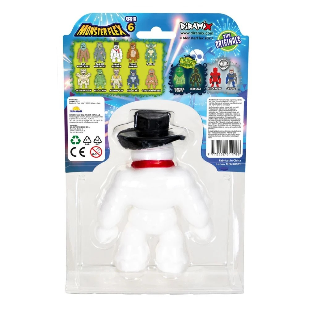 Figurina Monster Flex, Monstrulet care se intinde, S6, Snow Badman [5]