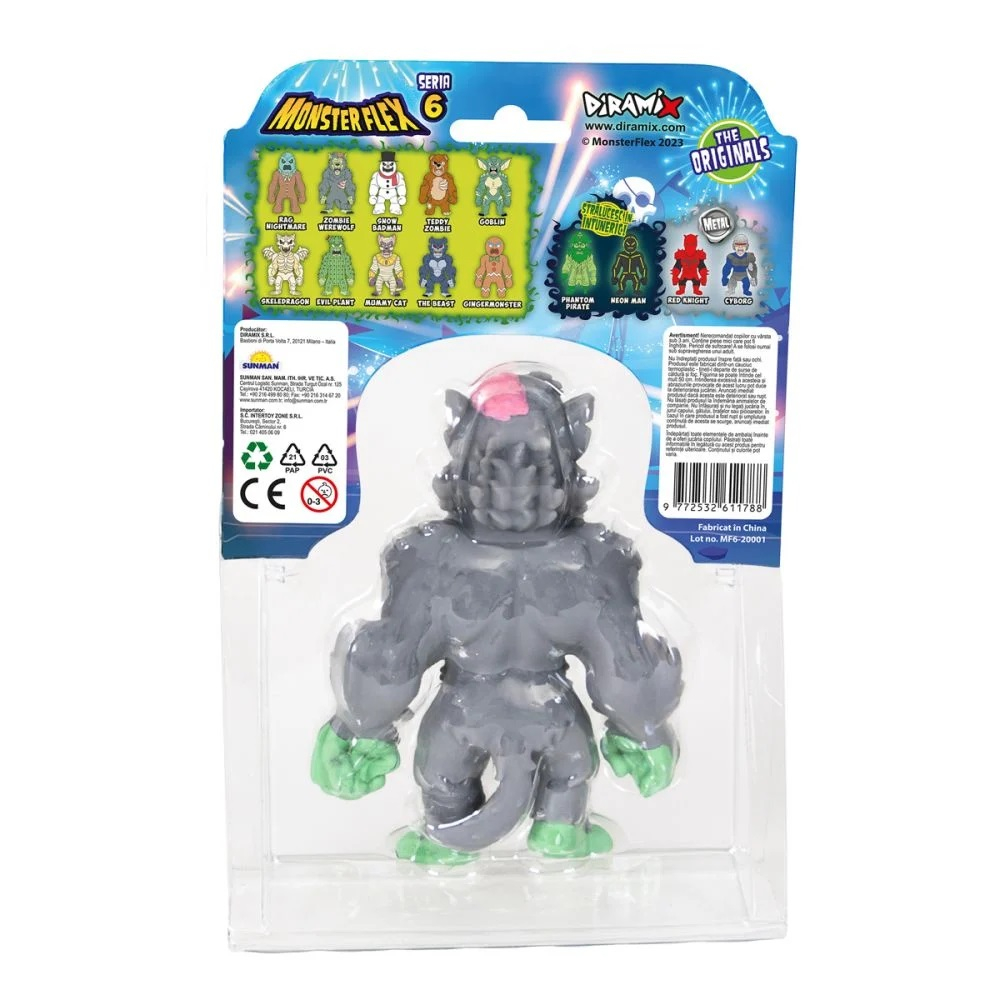 Figurina Monster Flex, Monstrulet care se intinde, S6, Zombie Werewolf [5]